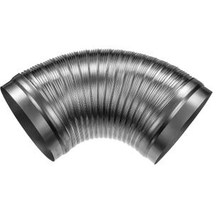 8" Inch Flexible Duct - 0.82 to 1.64 ft Length - Corrugated Aluminum Ducting Connector - Galvanized Steel End Sleeves - Washer and Dryer Exhaust Duct - Dust Collection Hose - Dryer Duct