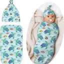 Turtle Swaddling Blanket for Baby, Unisex Beach Baby Stuff with Hat
