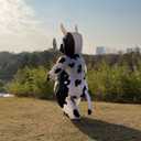 Arokibui Inflatable Cow Costume Blow up Costume for Cosplay Party Festival Halloween Parade Carnival Suit Jumpsuit