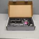 BESy Matte Black Bathroom Faucet 3 Holes Two Handles Vanity Widespread 8 Inch Bathroom Sink Faucet, Waterfall Bathroom Sink Faucet with cUPC Supply Hoses, Pop Up Drain, Stainless Steel