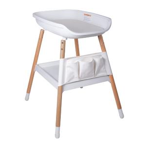 Beberoad Love Baby Changing Table Adjustable Height Nursery Changing Station with Soft Pad, Organizer & Large Storage Shelves Diper Table for Newborns & Infants (White)