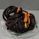 Flexible Garden Hose 100 FT, Ultra Lightweight Water Hoses w/10 Function Sprayer and 3/4" Brass Fittings, Kink-Free, Sturdy, Abrasion Resistant for Yard, Lawn, Outdoor and Gardening(Black Orange)