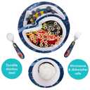 The First Years Disney/Pixar Cars Dinnerware Set - Toddler Plates and Toddler Utensils - 4 Count