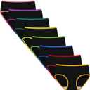 Nalwort Girls Panties Big Kids Cotton Underwear for Teens Briefs Pack of 8 (14-16 Years, Color-1)
