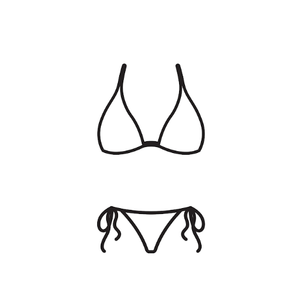Women's White Triangle Bikini Set – Adjustable Halter Top & Thong Bottom – Swimwear, Perfect for Tanning, Beachwear, Pool Parties, or Vacations,Size S,  White 