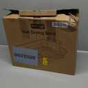 Sakugi Extendable Dish Drying Rack Over Sink with Dish Drainer, Sink Organization and Storage Essentials with Silverware & Utensil Holder, Home and Apartment Decor, 12" W x 16.1~23" L, Silver