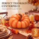 SiliFine 13 Inch Large Faux Fall Pumpkin for Indoor Outdoor Porch Decor
