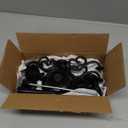 Black Candelabra Candle Holders for Pillar Candles 10.6 inch Tall, 5 Candle Candlestick Holder for 1/2-1 inch Taper Candles Halloween Candelabra Decoration Easy Assembly (Black)