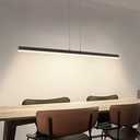 Artop Dimmable Linear Pendant Light 20W LED Hanging Light Fixture Adjustable Height Chandelier for Kitchen Island Dinning Room Living Room Office Matte Black