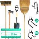 G.CORE 8-Pack Pegboard Hooks, Peg Board Tool Utility Hooks & Hangers Fit 1/4" Pegboards, Heavy Duty Metal Peg Board Shelving Hooks, Wall Organizers and Storage for Craft Room Garage Workbench Office