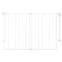 Babelio Baby Gate for Stairs, Kitchen & Doorways, No Bottom Bar| Easy Install| One-Handed Operation| Auto-Close| Hardware Mount Safety Dog Gate (White, 28" H, 29.7-46.5" W)