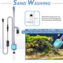 hygger 360GPH Electric Aquarium Gravel Cleaner, 5 in 1 Automatic Fish Tank Cleaning Tool Set Vacuum Water Changer Sand Washer Filter Siphon Adjustable Length 15W