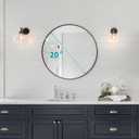 Fabuday Black Circle Mirror for Wall 20 inch - Round Mirrors for Bathroom, Entryway, Living Room, Hallway, Bedroom Decor, Small Matte Framed