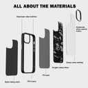 Genuine Forged Carbon Fiber Case for iPhone 14 Pro, Military Grade Drop Protection, Shockproof Phone Cover with Aluminum Alloy Buttons and Camera Frame - Glossy Black