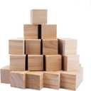 Tosnail 30 Pack 2 Inches Unfinished Wooden Cubes Wooden Blocks - Great for Crafts Making