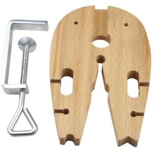 V-Slot Bench Pin with C-Clamp Jewelry Making Tool Metalsmith Workbench For Sawing, Filing and Crafting