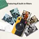 KODAK Mini Shot 2 Retro 4PASS 2-in-1 Instant Digital Camera and Photo Printer (2.1x3.4 inches) Initial 8 Sheets + 60 Sheets Bundle, Yellow