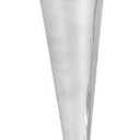 The Novogratz Aluminum Metal Decorative Vase Flute Shaped Centerpiece Vase, Flower Vase for Home Decoration 6" x 6" x 15", Silver