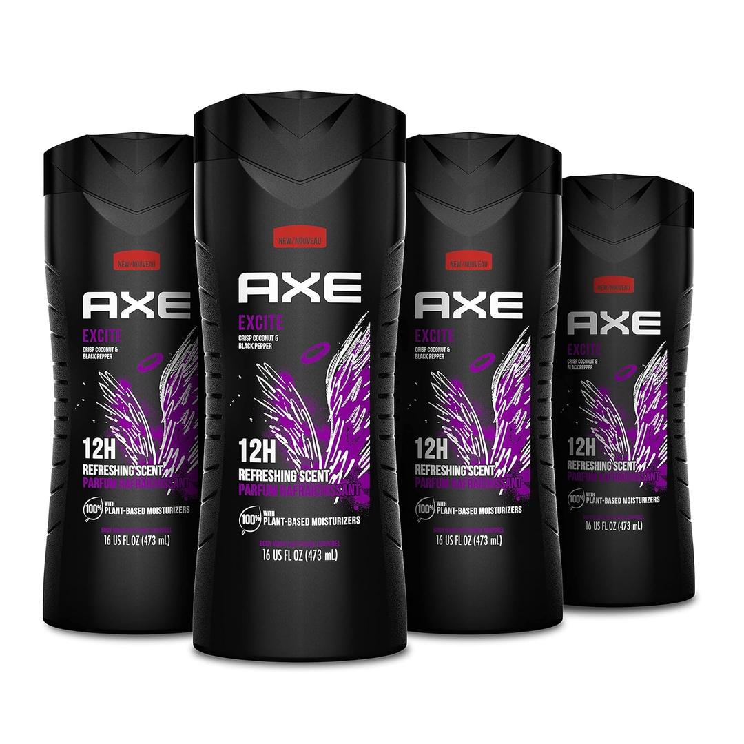 AXE Crisp Coconut & Black Pepper Body Wash 4 Count 16 oz