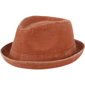 Men's Casual Vintage Style Washed Cotton Fedora Hat (US, Alpha, Large, X-Large, Rust)