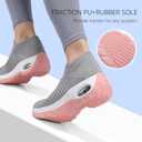 STQ Walking Shoes Women Slip on Sneakers Non Slip Work Arch Support Tennis Plantar Fasciitis Orthopedic Breathable Mesh Comfortable Ladies Nursing, 9.5
