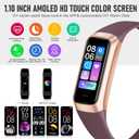 Fitness Tracker, Activity Trackers with 24/7 Heart Rate, Blood Oxygen Blood Pressure Sleep Monitor, Step Counter with 1.1" AMOLED Touch Color Screen, Calorie Pedometer Health Smart Watch for Women Men