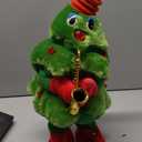 VioraWhite Singing Dancing Christmas Tree Santa Claus with Music Animated Christmas Toys Interactive Toy Figures with 8 Songs and Lights Repeat What You Say, Xmas Gift