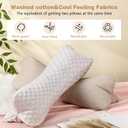 AceOrbit Buckwheat Neck Support Pillow Triangular Cylinder Bolster Pillow with Dual Pillowcases 16 x 5.5 Inches Adjustable Buckwheat Hulls Neck for Back Pain Relief Office Lunch Break Sleep