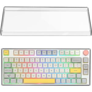 Geekria 75% 84-Key Knob Keyboard Dust Cover, Clear Acrylic Keypads Cover, Compatible with Keychron Q1 HE/Max/Pro, EPOMAKER TH80 75%, Glorious Gaming - GMMK PRO 75%