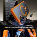 JUESHITUO for iPhone 16 Plus Case with 1X Screen Protector, [Tailored for MagSafe] [Mil-Grade Shockproof Defense] with Integrated Lens Protection Translucent Phone Case for iPhone 16 Plus, Orange