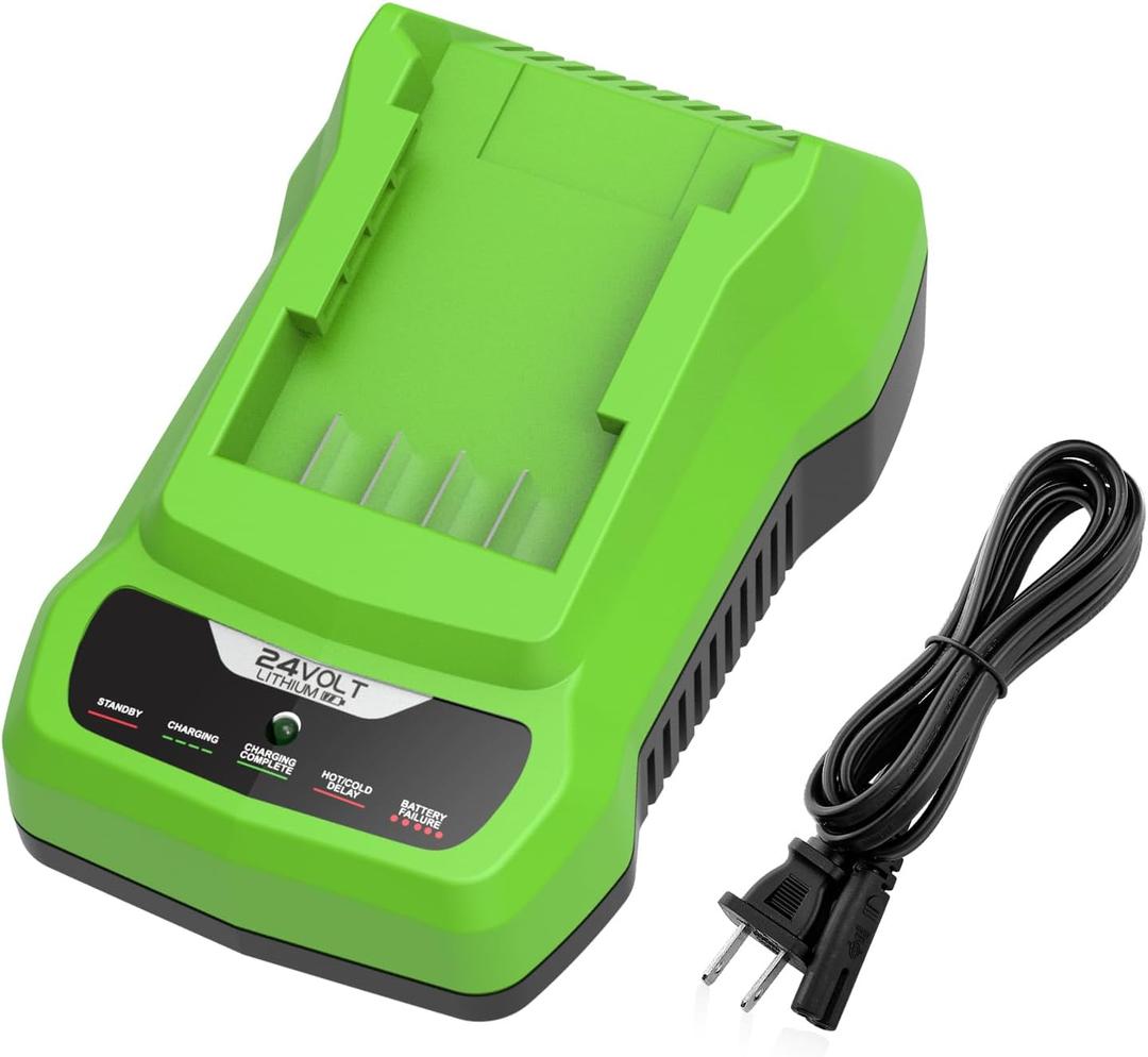Powilling 24V CAF806 Battery Charger Replacement for Greenworks 24V Battery, Compatible with Greenworks 24 Volt Battery BAG708 BAG709 and Bissell CleanView XR Pet Stick Vacuum Cleaner