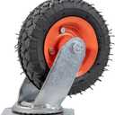 AlveyTech Front Caster Wheel with Fork & Axle - For Hoverboard Go Kart Kits - Shockproof Anti-Mark Tire (Gray) with Durable Metal Alloy Mounting Plate - Hover 1 Replacement Tires (6" Wheel)