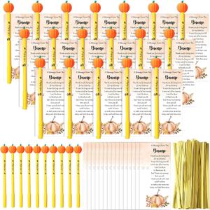 50 Sets Little Pumpkin Baby Shower Favor Pumpkin Pens Bulk Fall Pens Thanksgiving Pens with a Message from The Bump Cards for Autumn Gender Reveal Party Return Souvenirs Gifts