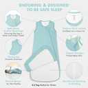 HAPIU Rayon Made from Bamboo Winter Baby Sleep Sack 2.5 TOG, 2-Way Premium Zipper, Warm Quilted Wearable Blanket (0-6 months, Sage)