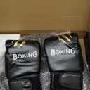 Music Boxing Machine, Interactive Punching Trainer with Boxing Gloves, Large Size Wall Mounted Electronic Boxing Target for Adult Kids, 9 Modes & 9 Speeds (Black)