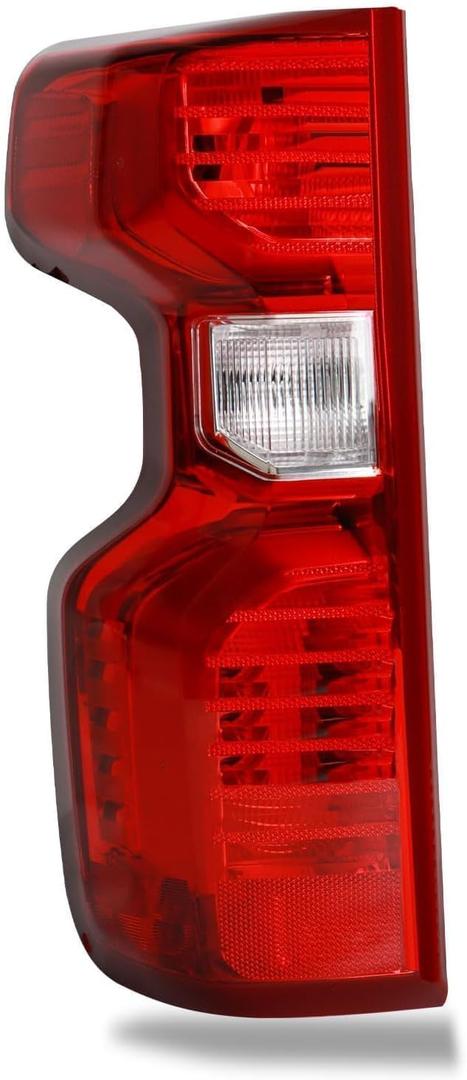 Halogen Tail Light Compatible With 2019-2024 Chevy Silverado 1500 2500HD 3500HD Left Driver Side Replace Part Number 84554656 (Halogen Type)