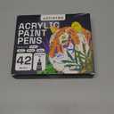 ARTISTRO 42 Acrylic Paint Pens, Art Set Acrylic Markers for Textile, Canvas, Rock, Glass, Wood, Paper, Pumpkin, DIY, Paint Markers for Kids and Adults