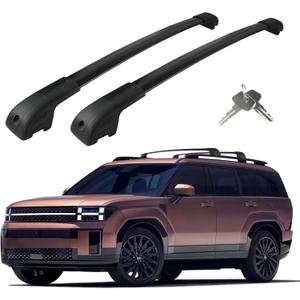 Roof Rack Cross Bars Compatible with Hyundai Santa Fe 2024-2026, Adjustable Aluminum Heavy Duty 300 LBS Anti-Theft Lock Cargo Carrier Rooftop Crossbar Accessories for Bike, Basket, Snowboard, Luggage