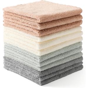 12 Pack Cleaning Cloth,Ultra Soft Absorbent Quick Drying Microfiber Cleaning rags,No scratches,Reusable,Washable,Lint Free Cleaning Towels for Kitchen,Window,Glass,car,11.8"11.8",(Multicolor)