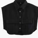 Womens Cropped Denim Button Down Shirt Collared Jean Top Blouse Sleeveless Y2k Summer Tops Size M