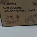 SUNVIE 12W Low Voltage Landscape Lighting with Connectors 1200LM Ultra Bright Well Lights Landscape LED In Ground Waterproof Outdoor Warm White Paver Lights for Garden Yard Driveway 12 Pack