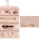 Conair Travel Jewelry Organizer, Travel Jewelry Bag with 6-Zippered Pockets in Blush Pink by Travel Smart