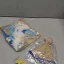 1/2 Birthday Supplies Includes Half Birthday High Chair Banner and Hat Gold Candle Cake Topper 6 Months Tassel Wood Bead Highchair Garland(Blue)