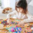 3 x 3sscha 12 Packs Fall Scarecrow Poking Craft Kit - Thanksgiving Creative DIY Foam Poke Fabric Art Set for Kids Make Your Own Autumn Card Party Decoration Gift School Classroom Rewards Activity Supplies