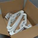 Plastic Hangers 25 Pack - Space Saving Clothes Hanger - Durable and Strong Closet Organizers and Storage Makes It Ideal Apartment or Dorm Room Essentials for Girls or Guys (White)
