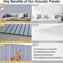 Large Acoustic Panels, 48"X24"X0.4" Sound Proof Foam Panels for Walls, Sound Dampening Panels, Soundproof Wall Panels for Home Studio&Office Decor. (Silver gray+black, 4 Pack)