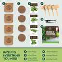 Indoor Herb Garden Starter Kit - Heirloom, Non-GMO Herb Seeds - Basil Thyme Parsley Cilantro Seed, Potting Soil, Pots, Scissors - DIY Grow Kits for Growing Herbs Indoors, Kitchen, Balcony, Window Sill (EXP 12/31/26)