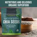 Viva Naturals Organic Chia Seeds, 2 lb, 32 Oz Plant-Based Omega-3 and Vegan Protein, Gluten Free & Non-GMO, Perfect for Smoothies, Salads & Chia Pudding (EXP 04/03/27)