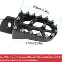 Motorcycle Footrest CNC Wide Foot Pegs Footpegs Pedal Fits for Yamaha XT250 YZ125 YZ80 WR250 TTR90 TTR125 (Black)
