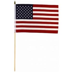 USA 12x18in Grave Marker Stick Flag - 1 dozen pack